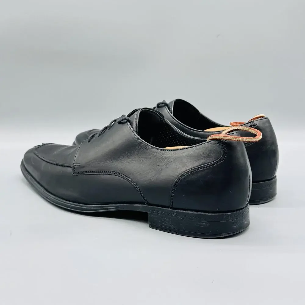 Cole Haan Shoes Mens 11.5 Black Leather Derby Oxford Lace Up Dress Square Toe